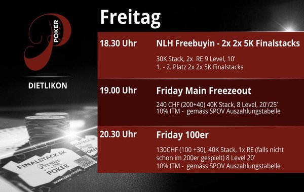Freitag im Prestige Poker
