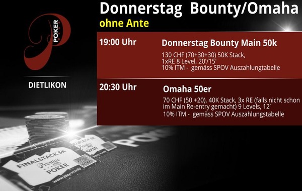 Donnerstag im Prestige Poker