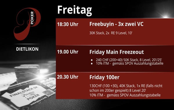 Freitag im Prestige Poker 