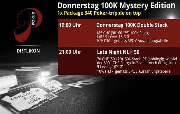 Donnerstag 08.06.2023 Mystery Bounty 100 K 