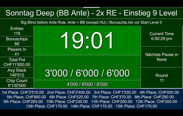 Deal zu Sechst beim Sunday Deep 50 K  