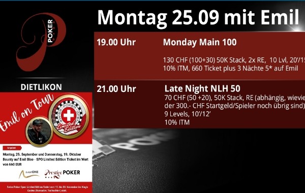 Montag 25.09. Emil Bise Special im PP