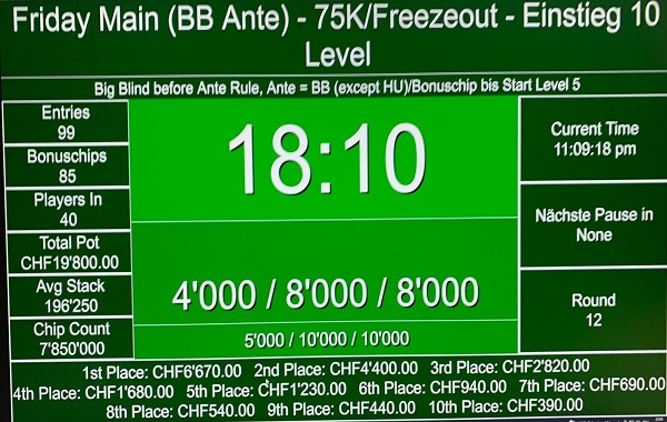 Friday Main Freezeout - 75K
