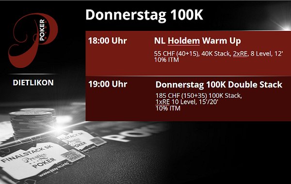 150er am Donnerstag im PP und 55er Warm Up um 18:00