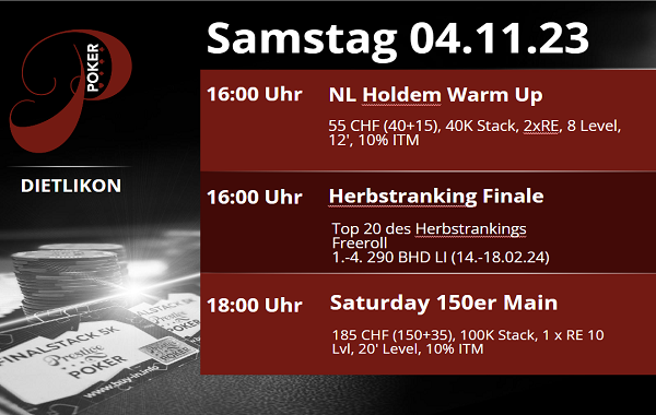 PP am Samstag 04. November