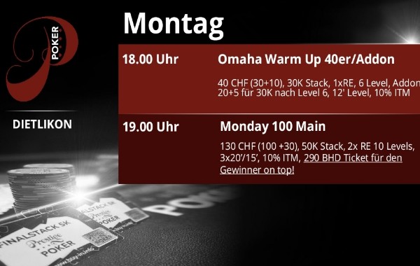 Monday neu mit 100K und einem 290 Ticket on top