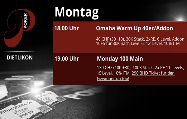 Monday Main mit 290 Ticket on top