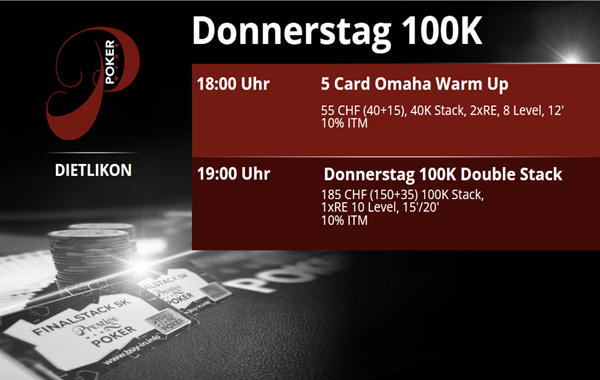 150er und 5 Card Omaha Warm Up um 18:00
