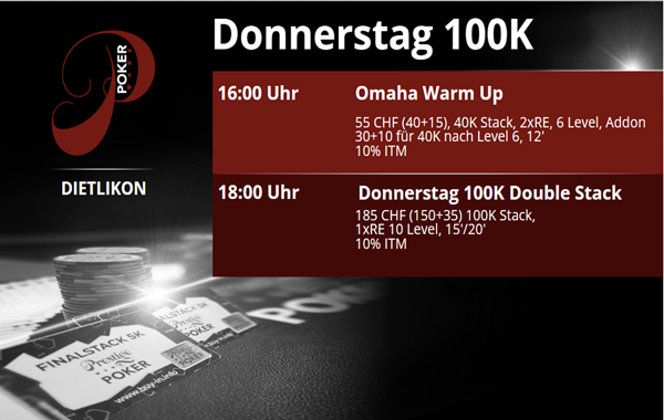 150er und Omaha Warm Up um 16:00