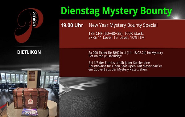 Dienstag New Year Mystery Bounty - 2x 290 Ticket on top