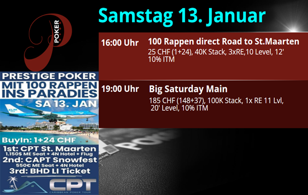 100 Rappen direct Road to St. Maarten