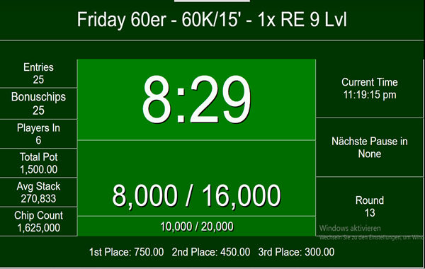 Friday 60er 60K/15' - 20:00