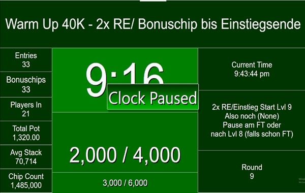 Saturday NLH Warm Up - 16:00