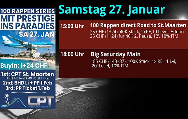 PP Samstag: 100 Rappen Road to St. Maarten