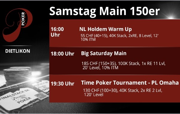 Time Poker Tournament - PL Omaha am Samstag im PP