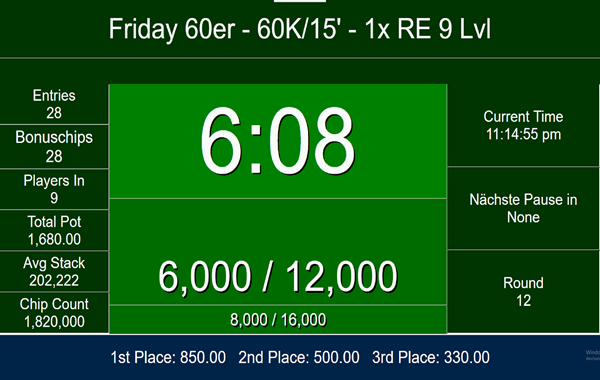 Friday 60er 60K/15' - 20:00
