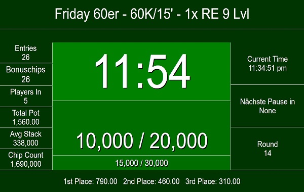 Friday 60er 60K/15' - 20:00