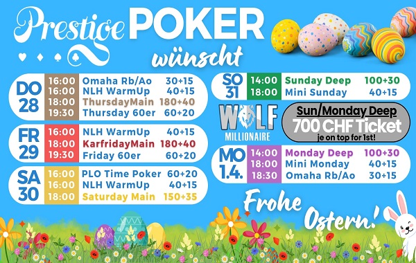 Je ein 700er Wolf Ticket added für den Gewinner diesen Sonntag und Montag