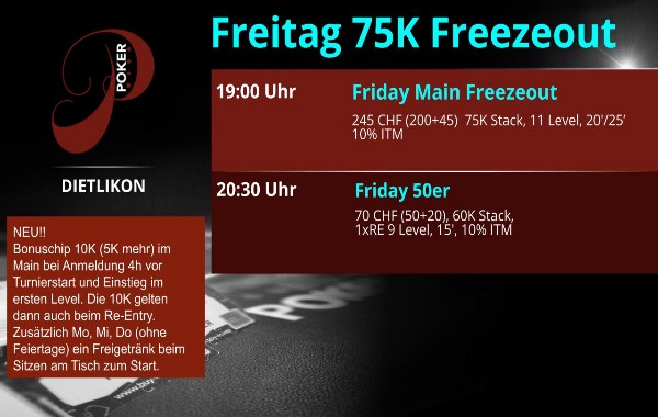 Friday Main Freezeout - 19:00