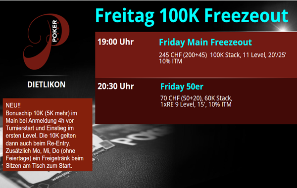 Friday Main Freezeout - 19:00