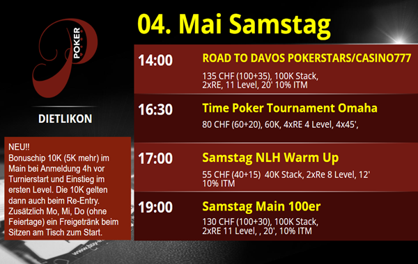 PP am Samstag - Road to Davos - Pokerstars/Casino777