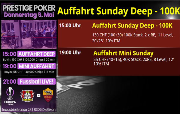 Auffahrt Sunday Deep - 100K - 15:00