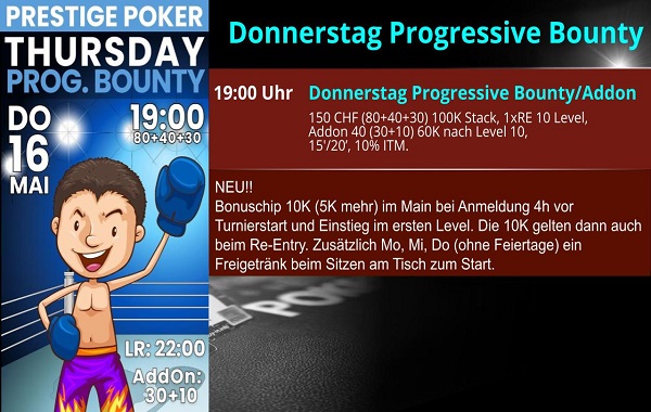 Donnerstag Progressive Bounty