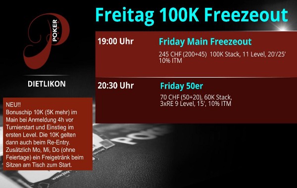 Friday Main Freezeout - 19:00