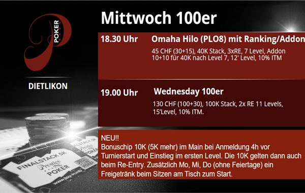Mittwoch im Prestige Poker