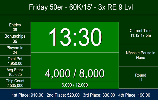 Friday 50er 60K/15' - 20:30