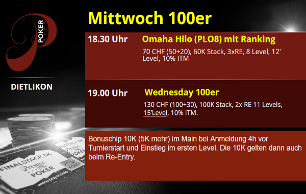 Mittwoch im Prestige Poker