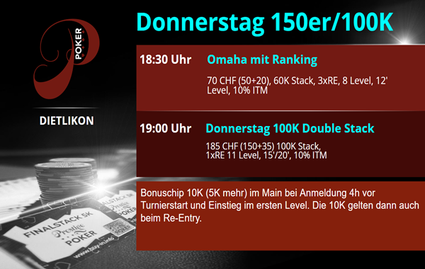 Donnerstag im Prestige Poker