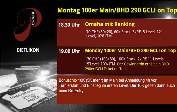 Monday Main 100er/BHD 290 GCLI Oktober on top