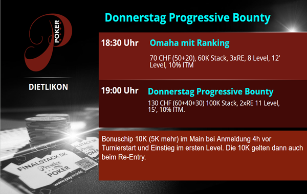 Donnerstag Progressive Bounty