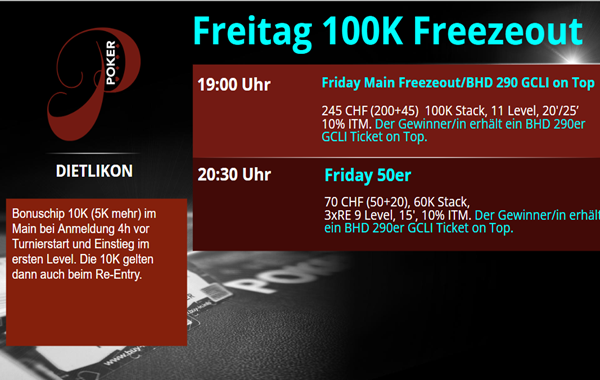 Friday Main Freezeout - 100K