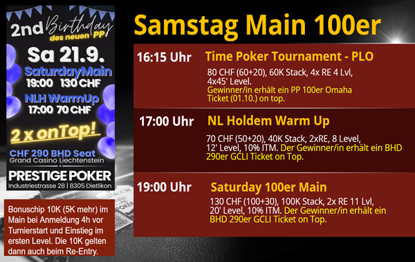 PP am Samstag