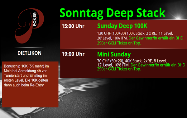 Sunday Deep - 100K - 290er BHD Ticket on Top