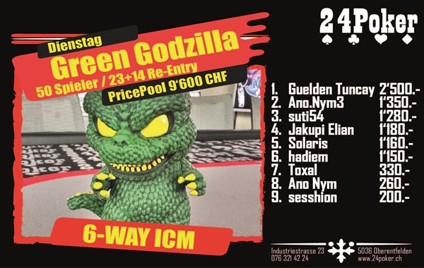 24Poker - Green Godzilla Classic 1,5RE