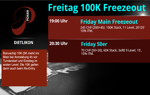 Friday Main Freezeout - 19:00 - 100K