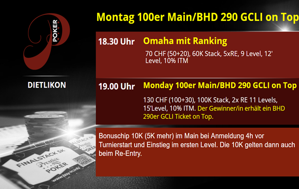 Monday Main 100K/BHD 290er Ticket on top