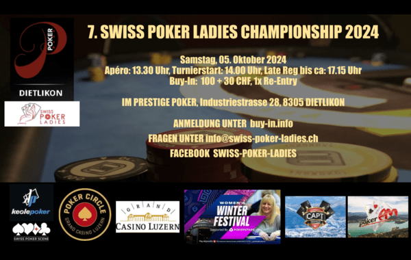 7. Swiss Poker Ladies Championship am Samstag (14:00) im PP
