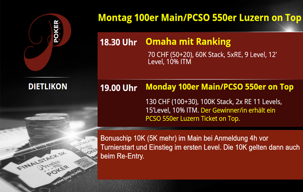 Montag Main 100K/550er PCSO Luzern Ticket on Top