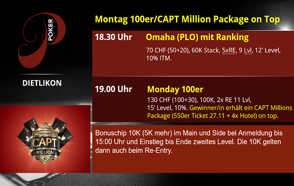 Montag im PP - CAPT Millions Wien Package on Top