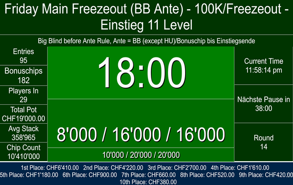 95 am Freitag