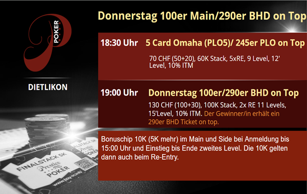 PP am Donnerstag - BHD 290 Ticket on top